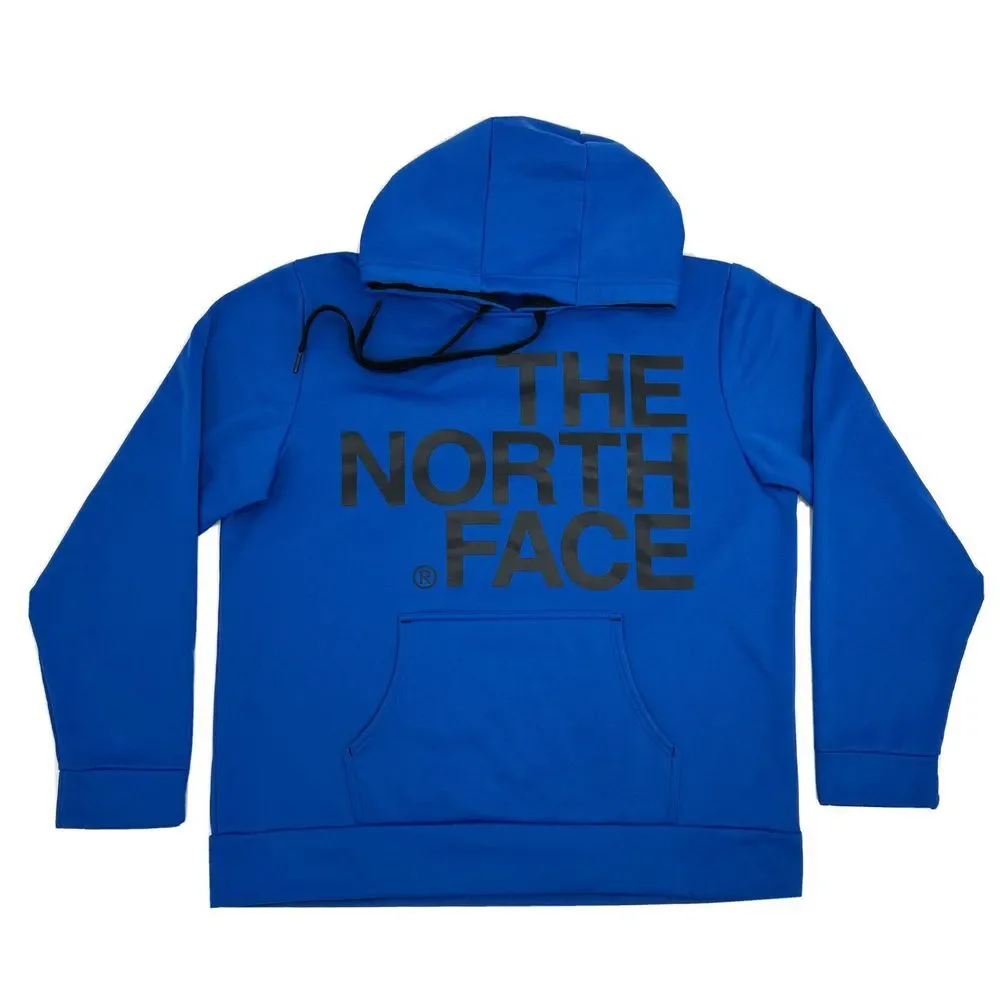The North Face Hoodie Men XL Blue Pullover Pocket Big Logo Fleece Sweatshirt